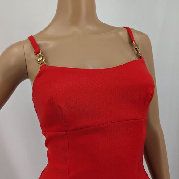 Vintage 90s My Michelle Mini Dress Red Empire Waist Sleeveless Jr Size 5/6 - Picture 5 of 10